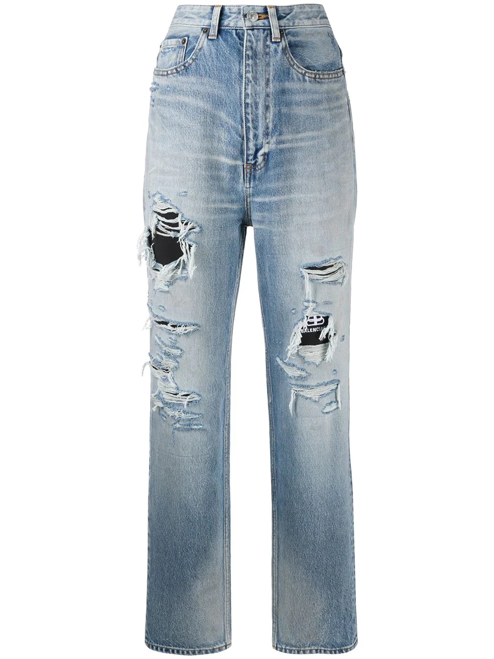 ripped detail denim jeans - 1