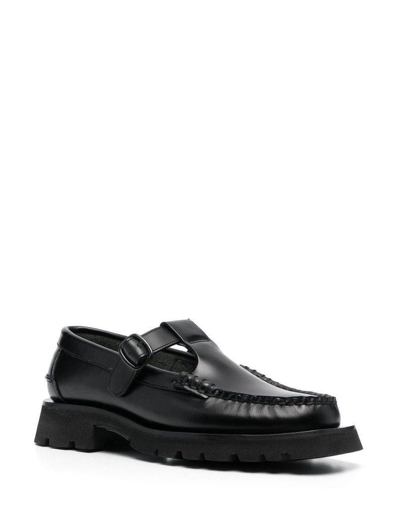 HEREU Alber T-bar leather loafers outlook