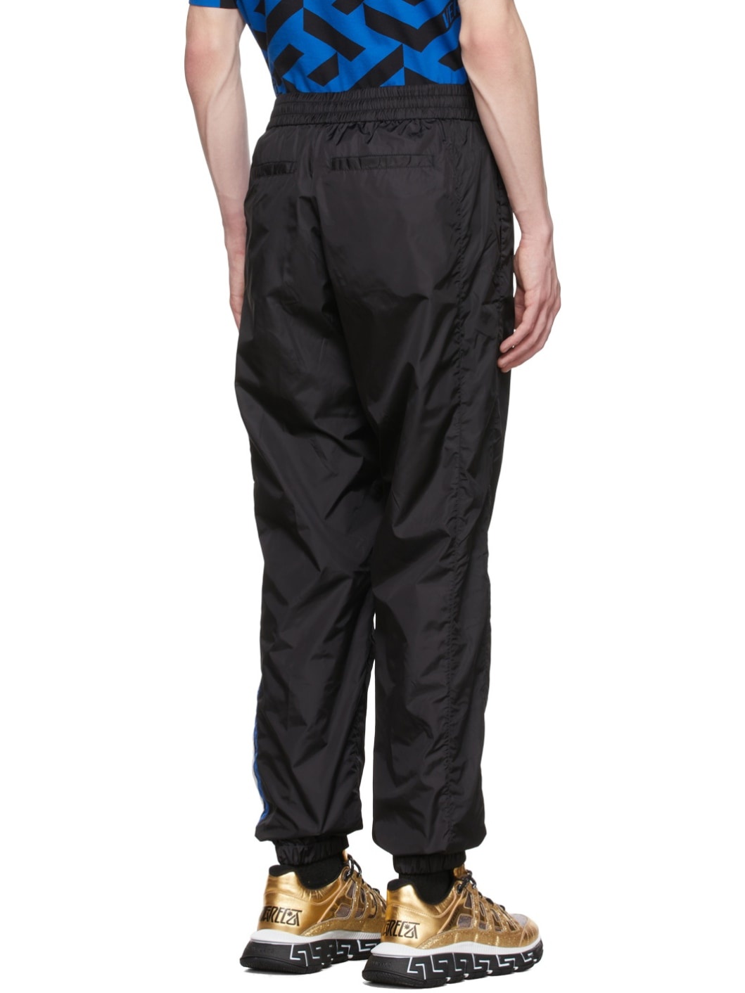 Black Nylon Track Pants - 3