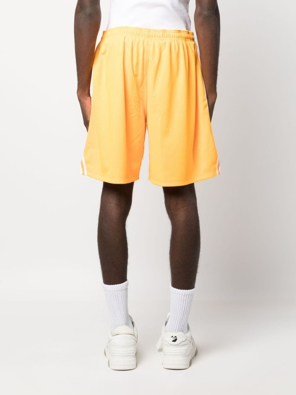 logo-print track shorts - 4