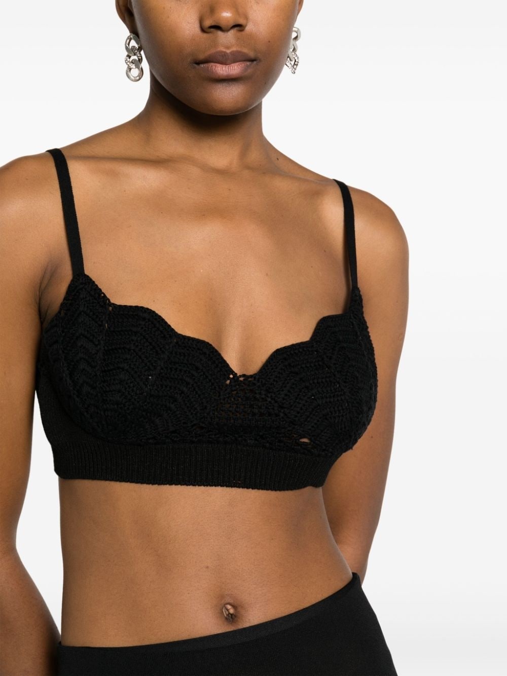 Tara crochet-knit crop top - 5