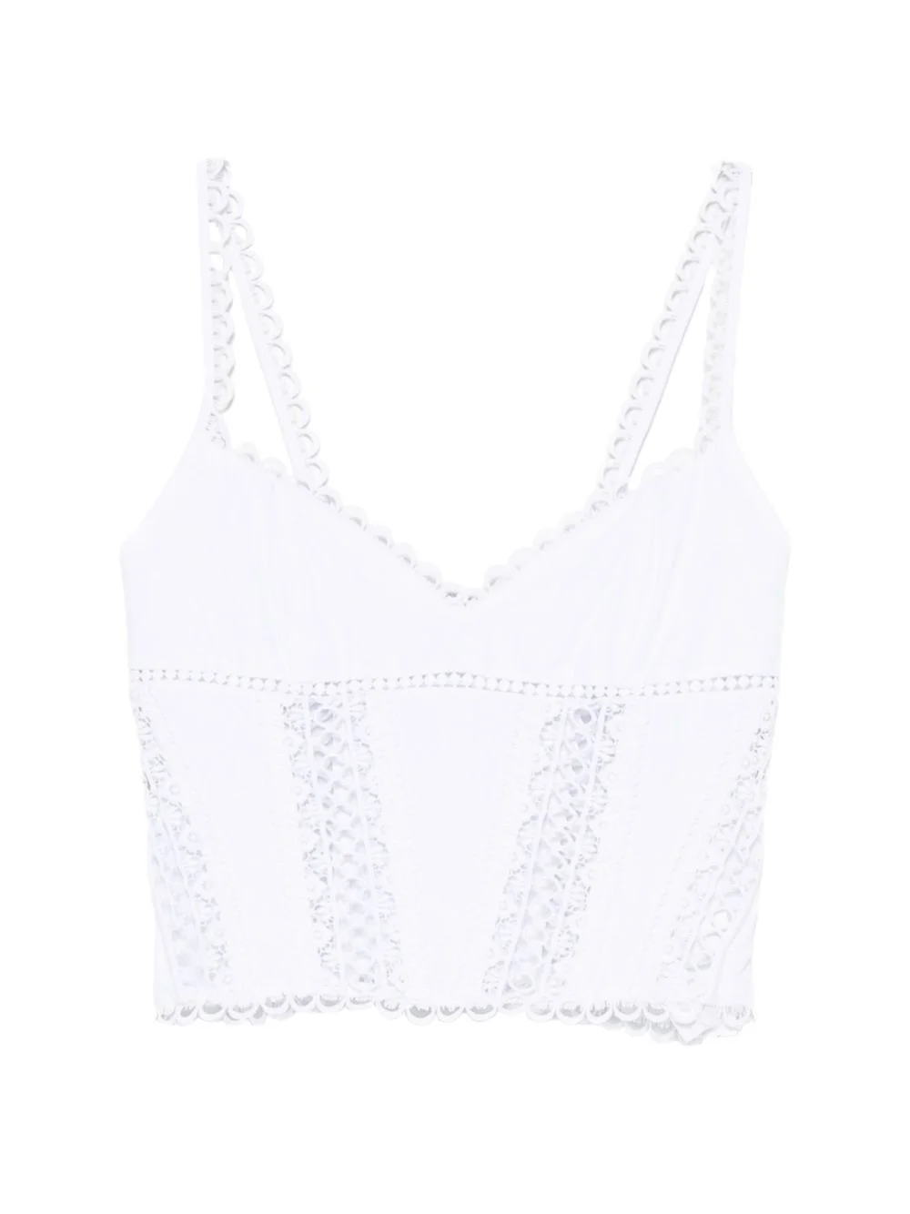 Poppy guipure-lace corset top - 1