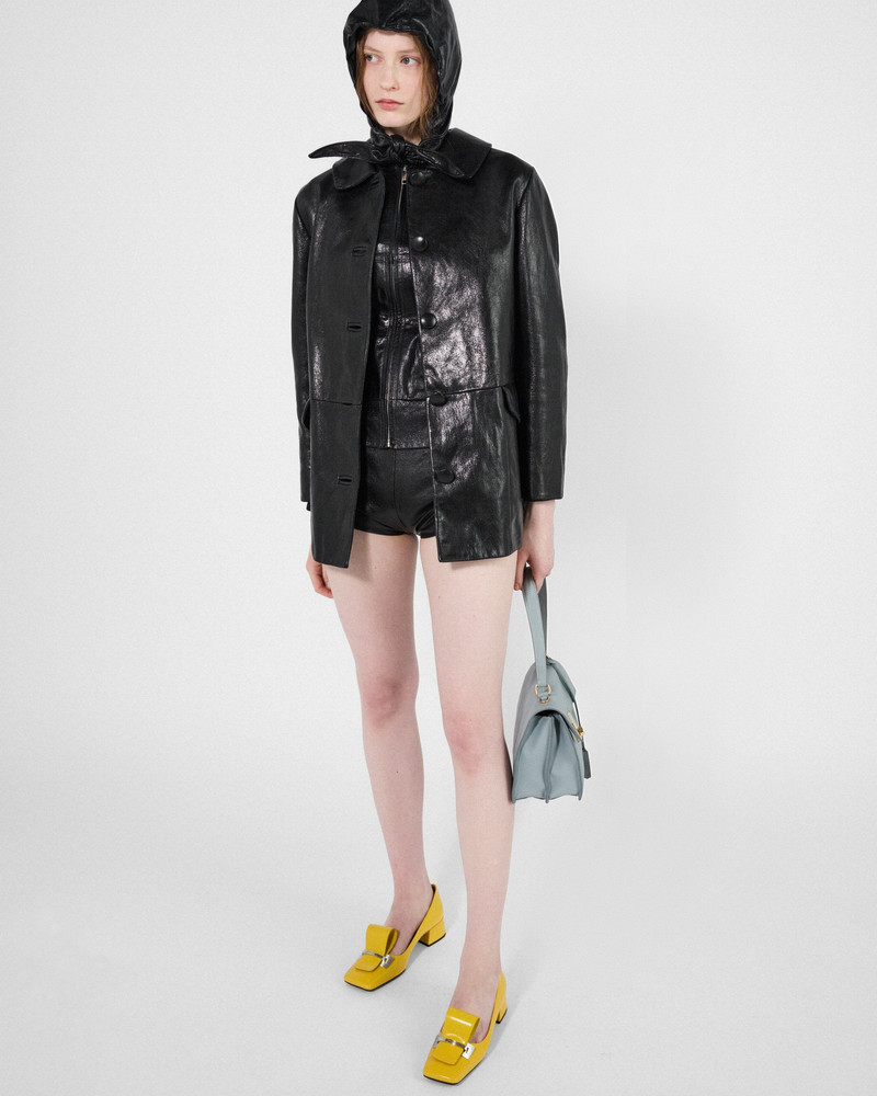 Leather caban jacket 4