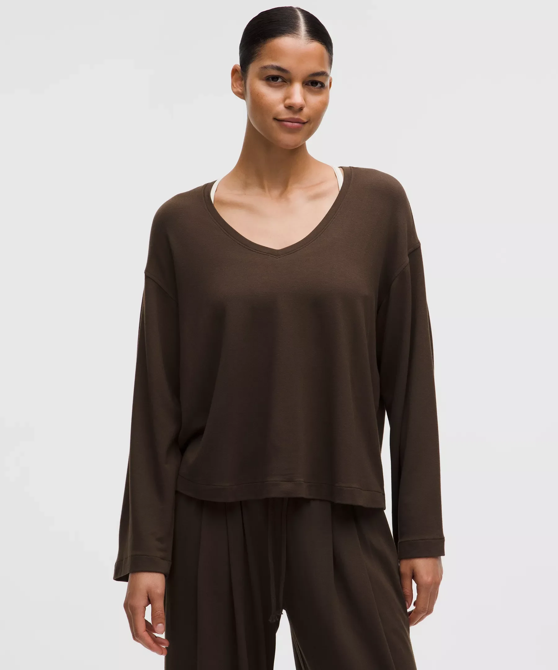 BeCalm V-Neck Bell Sleeve Shirt - 1