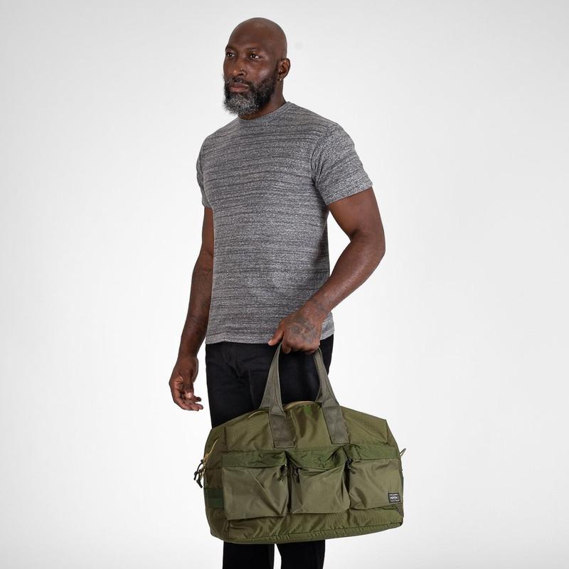 Iron Heart POR-FOR-DUF-OLV Porter - Yoshida & Co. - Force 2Way Duffle Bag - Olive outlook