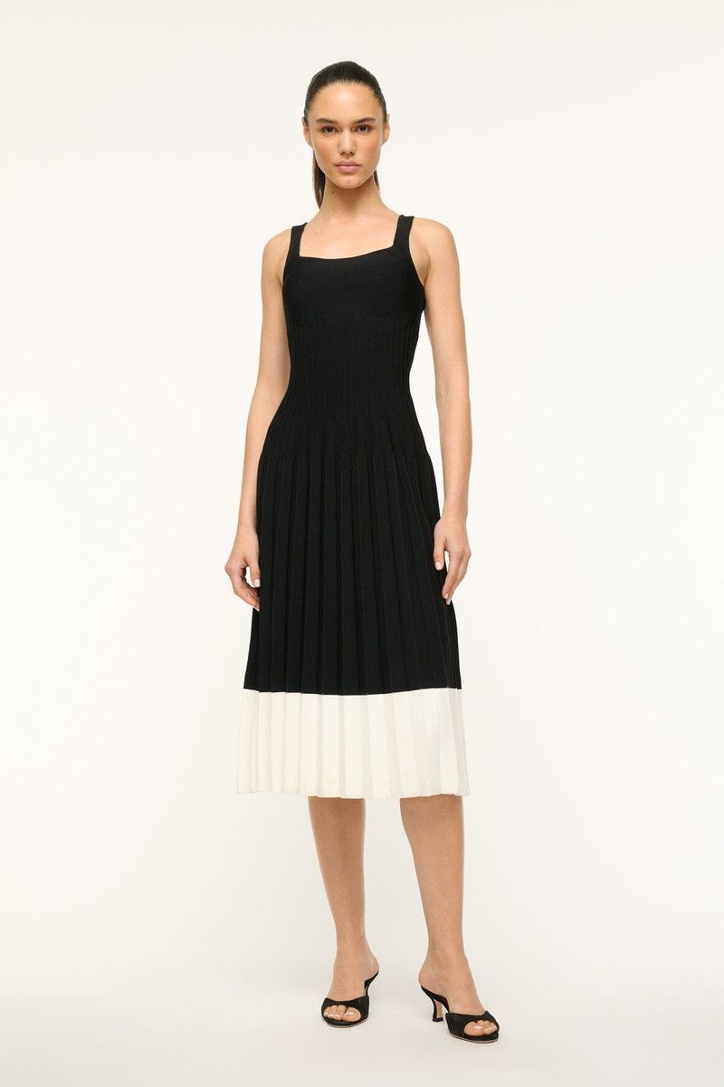 STAUD STAUD ELLISON DRESS BLACK IVORY outlook