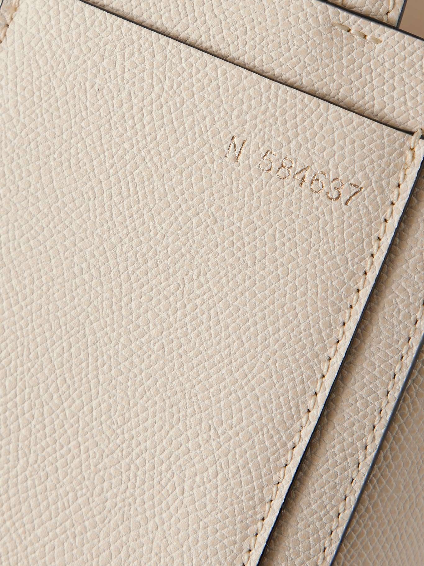 Mini textured-leather shoulder bag Off-white - 4