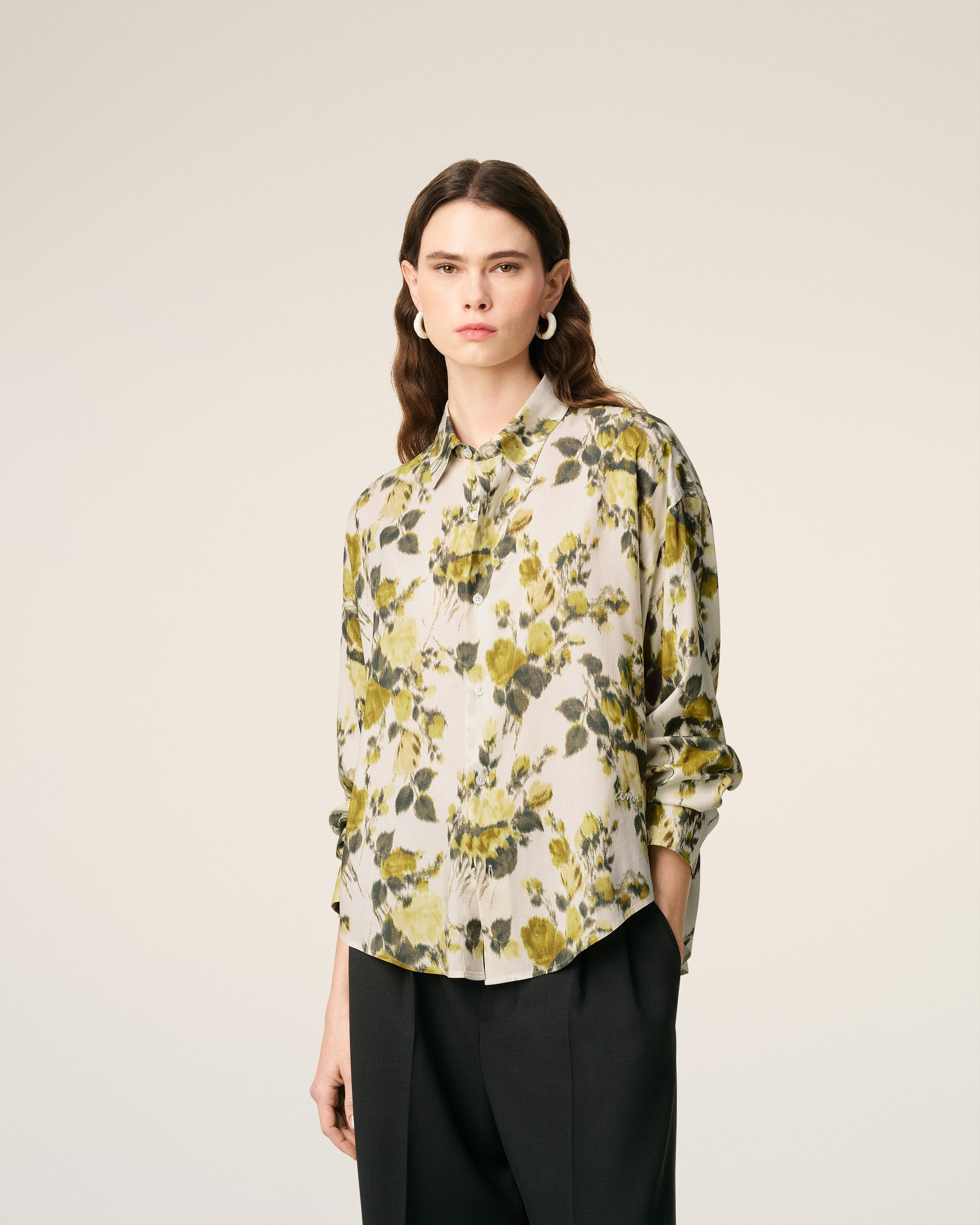 GREEN FLOWER PRINTED BOXY SHIRT - 9
