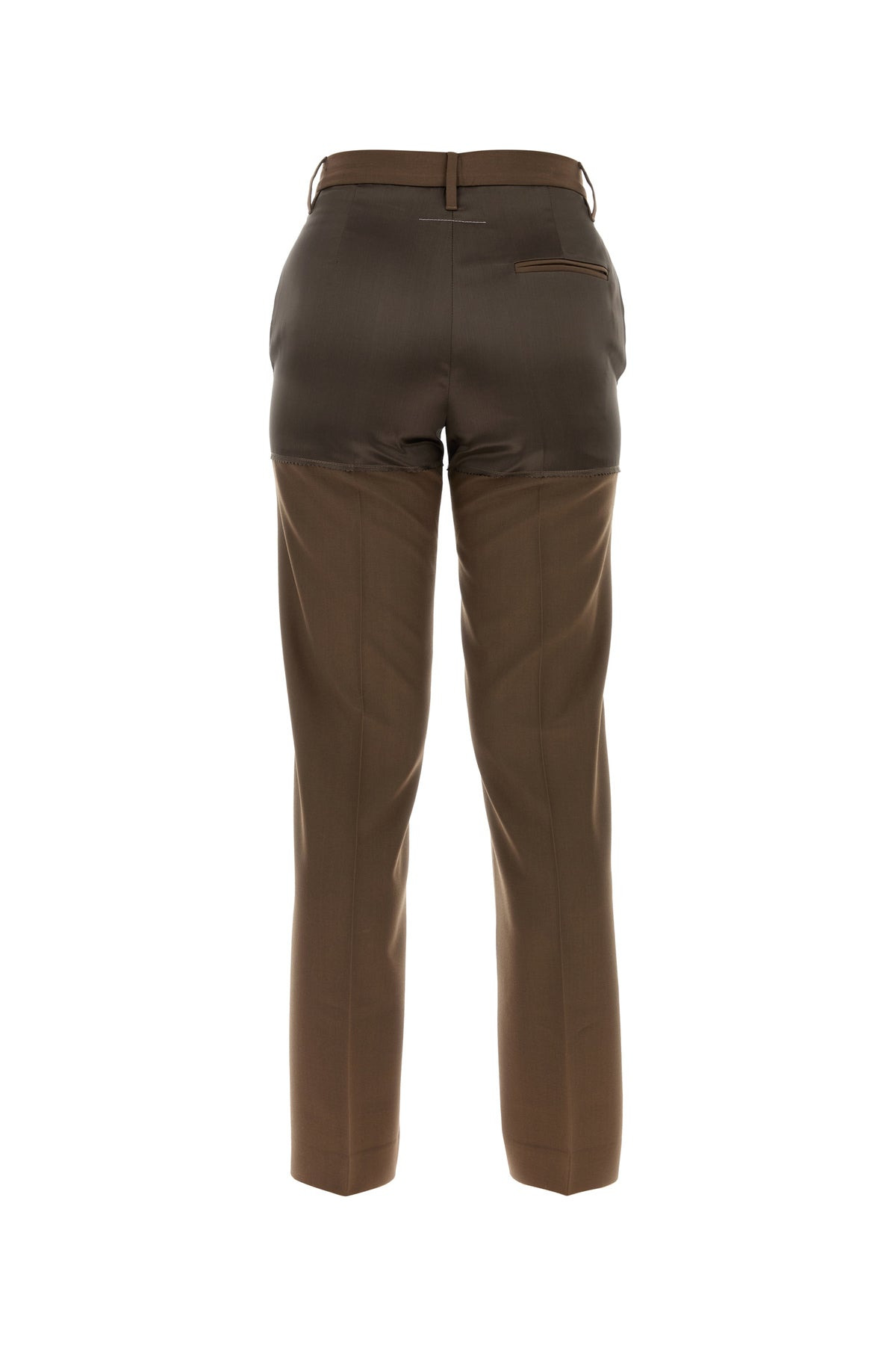 Brown polyester blend pant - 2