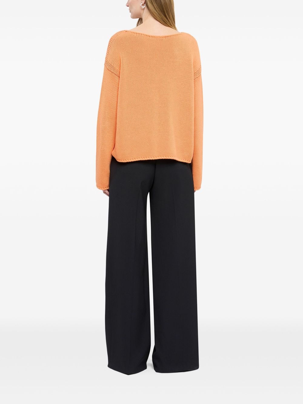 draped-knit jumper - 4