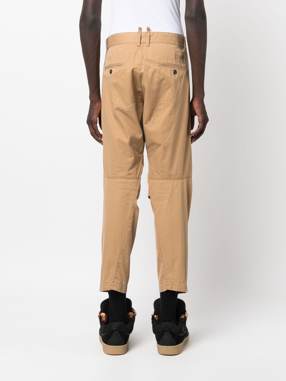 distressed tapered trousers - 4