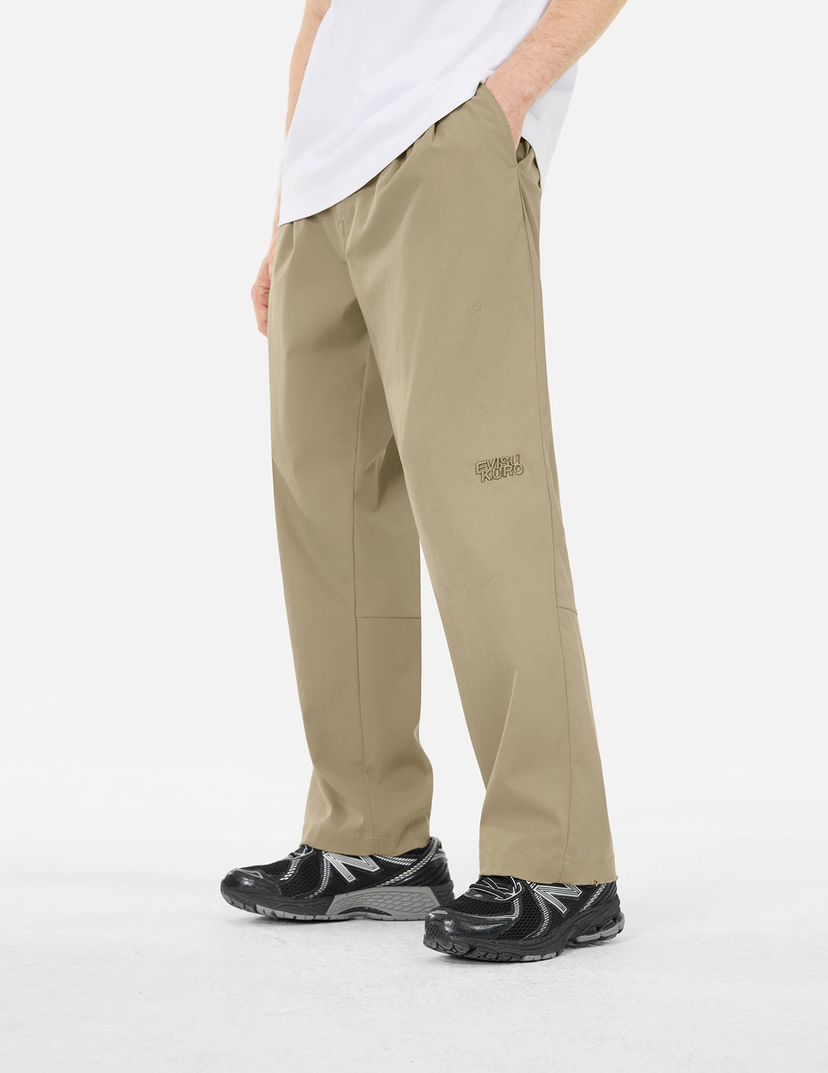 Logo Embroidery Relax Fit Chino Pants - 5