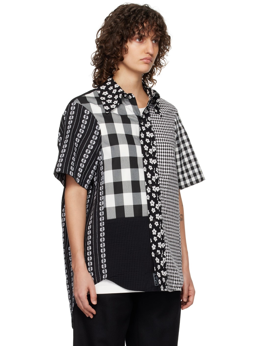 Black & White Paneled Shirt - 2