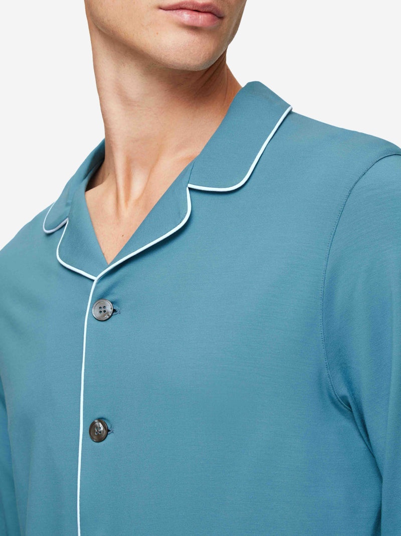 Men's Pyjamas Basel Micro Modal Stretch Harbour Blue - 2