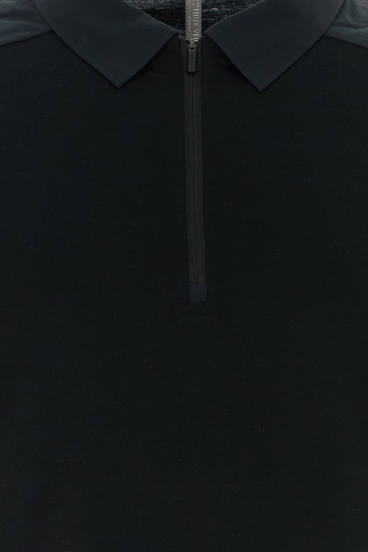 Black wool blend polo shirt - 3