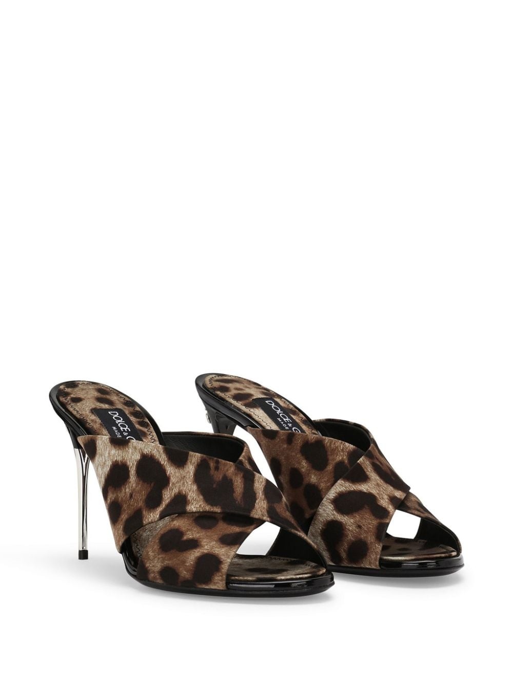 leopard-print stiletto mules - 2