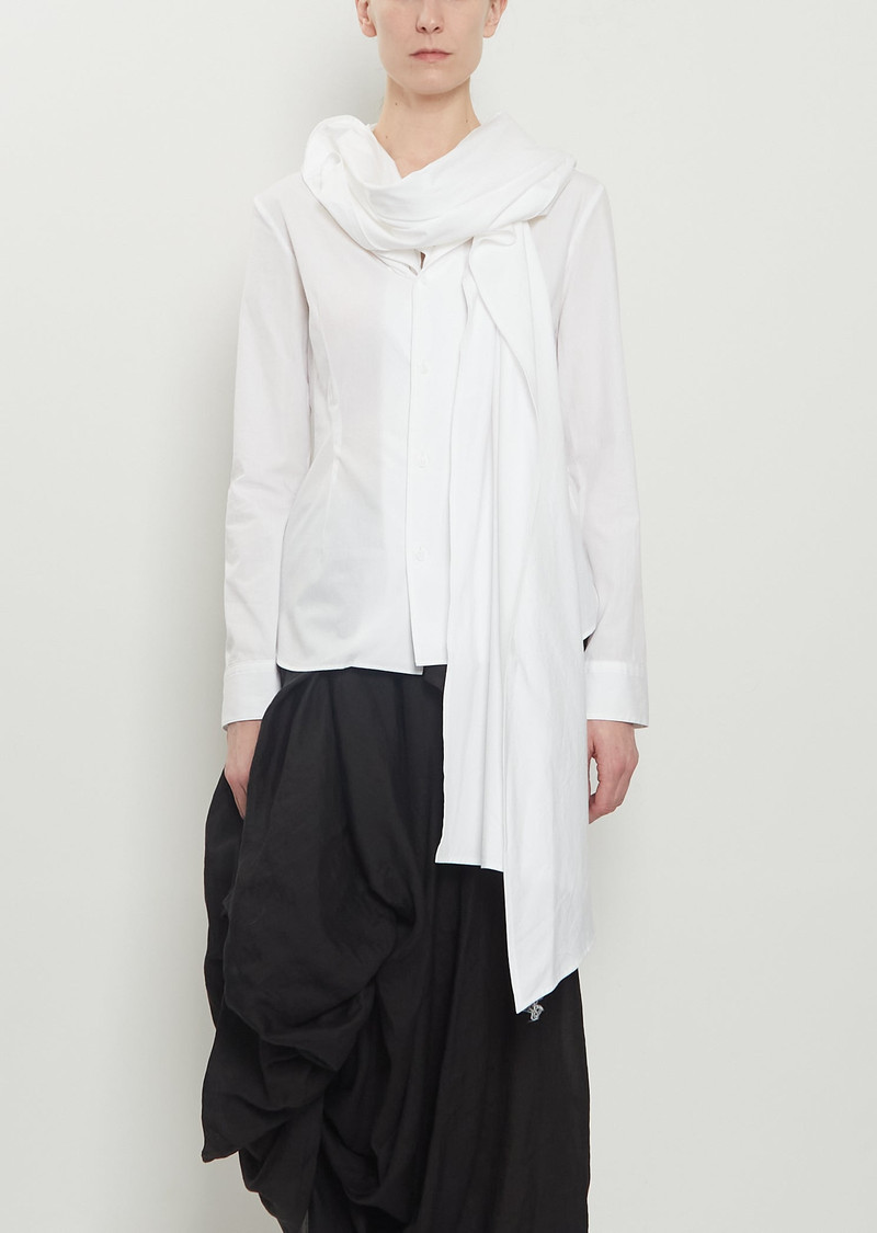 Stole Detail Cotton Blouse 1