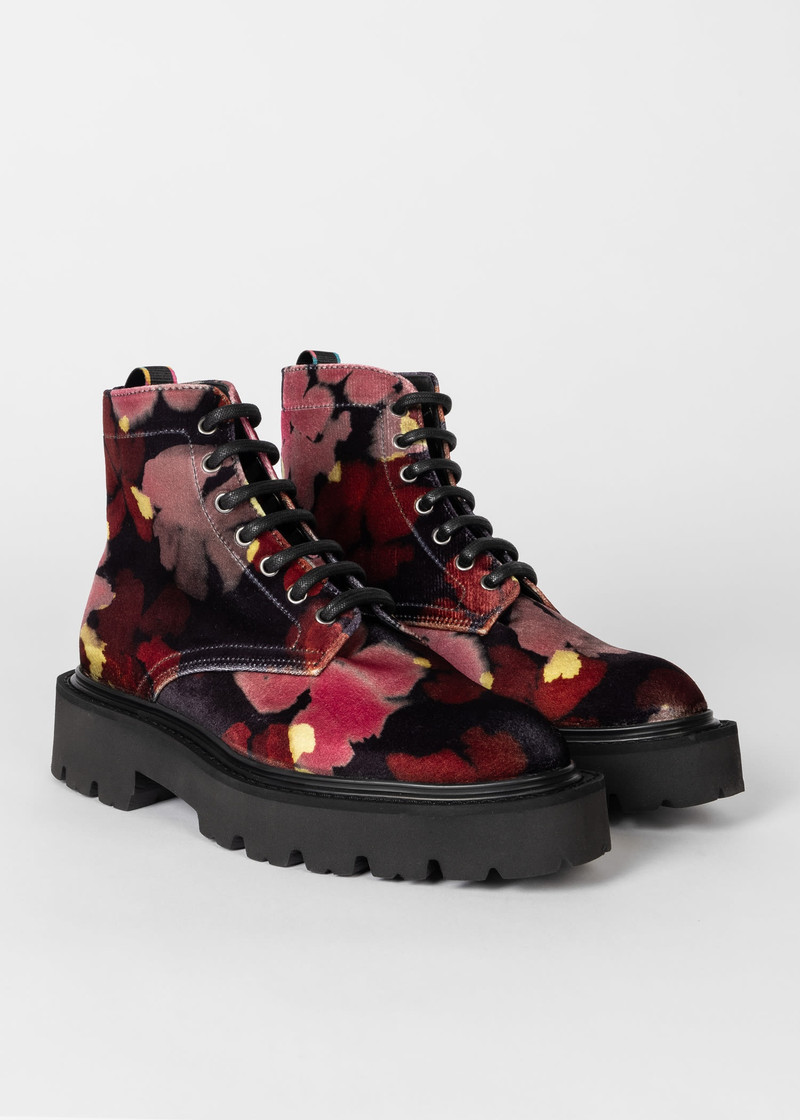 Black 'Morello' Floral Boots 4