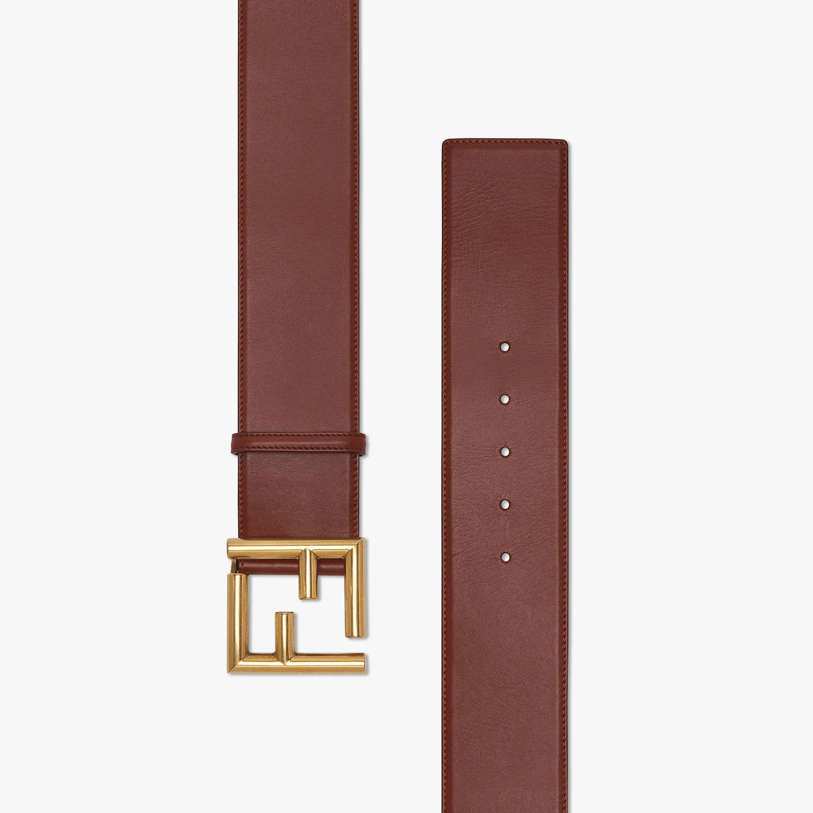 Brown leather belt - 2