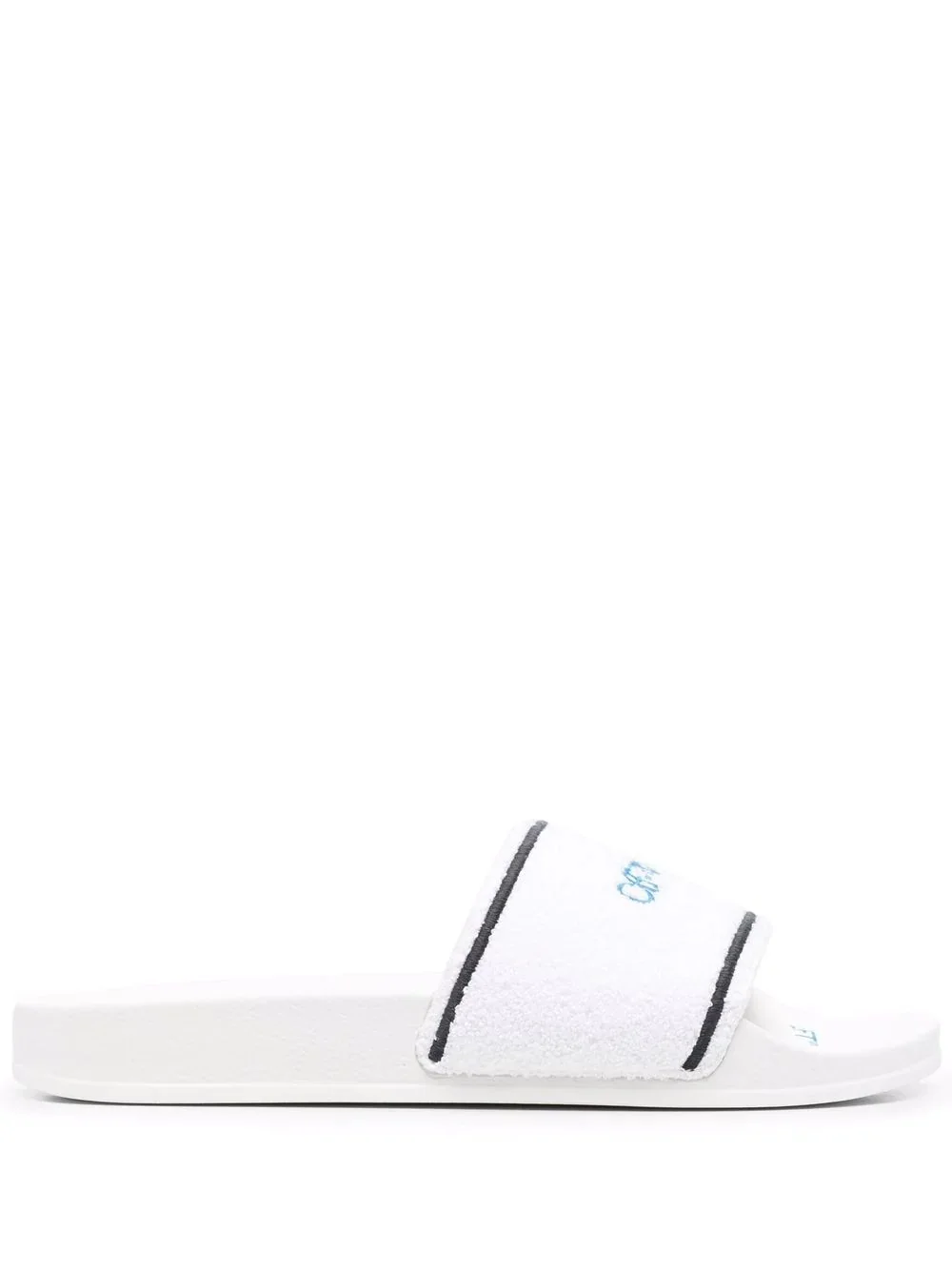 Towel logo-embroidered slides - 1