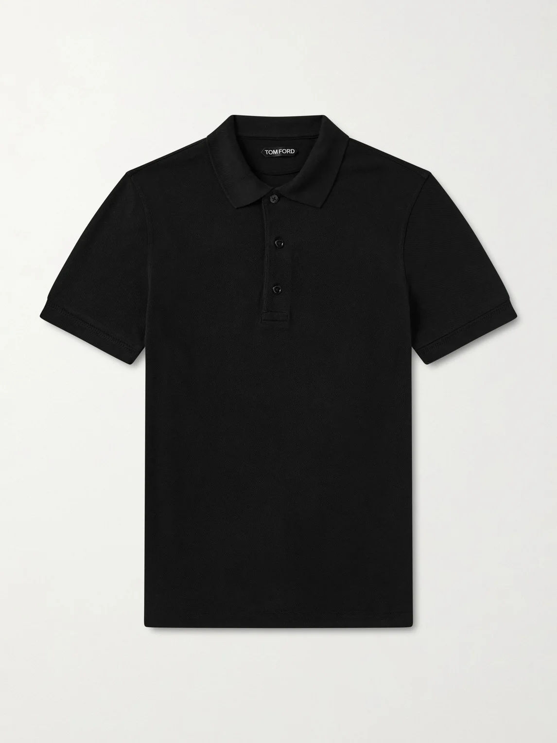 Slim-Fit Lyocell and Cotton-Blend Piqué Polo Shirt - 1