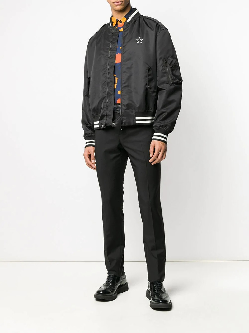 Valentino stripe detail tailored trousers outlook