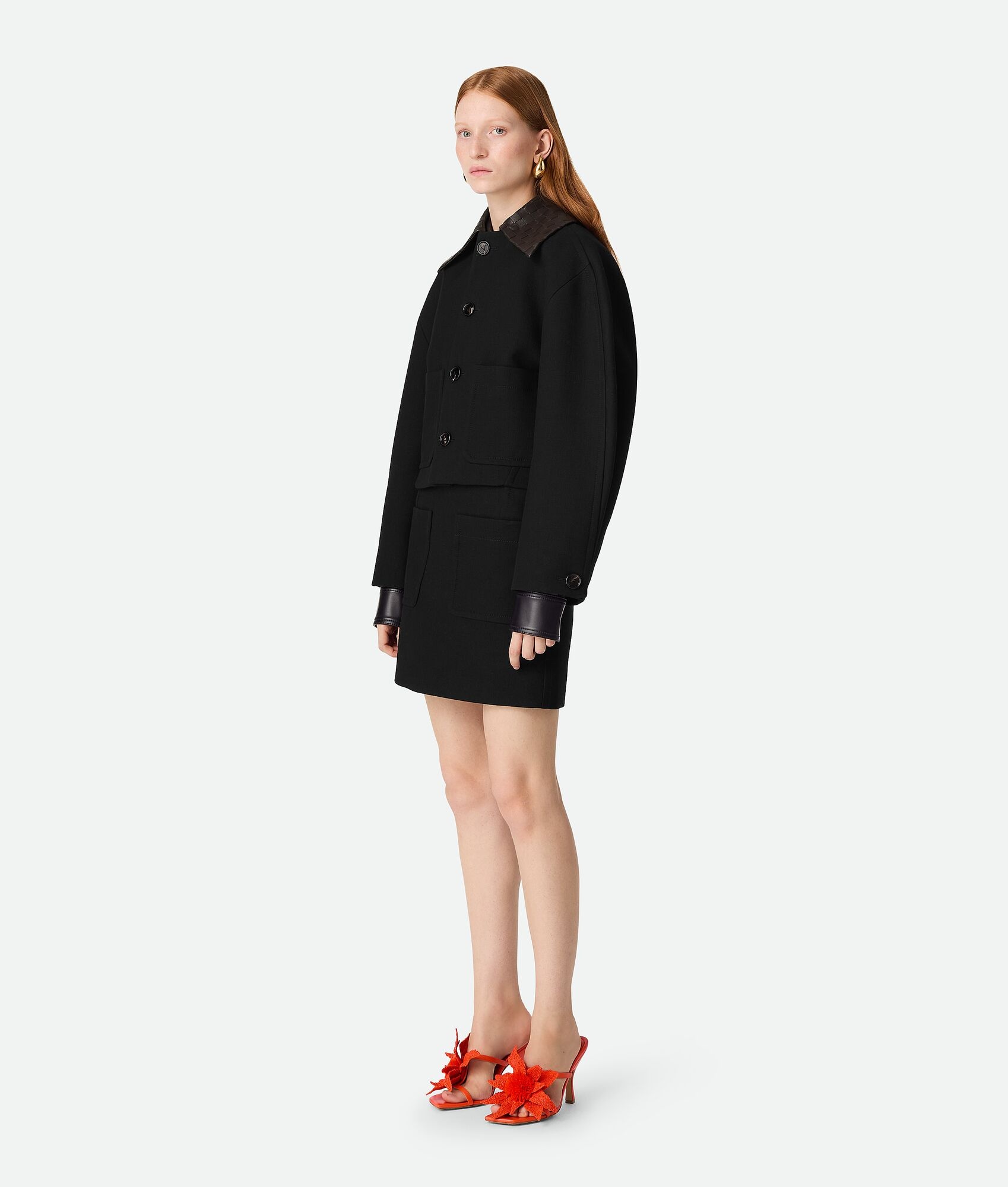 【希少】Bottega Veneta Cropped Jacket 2022年 Bottega Veneta Runway Cropped Jacket w/ Removable Wool