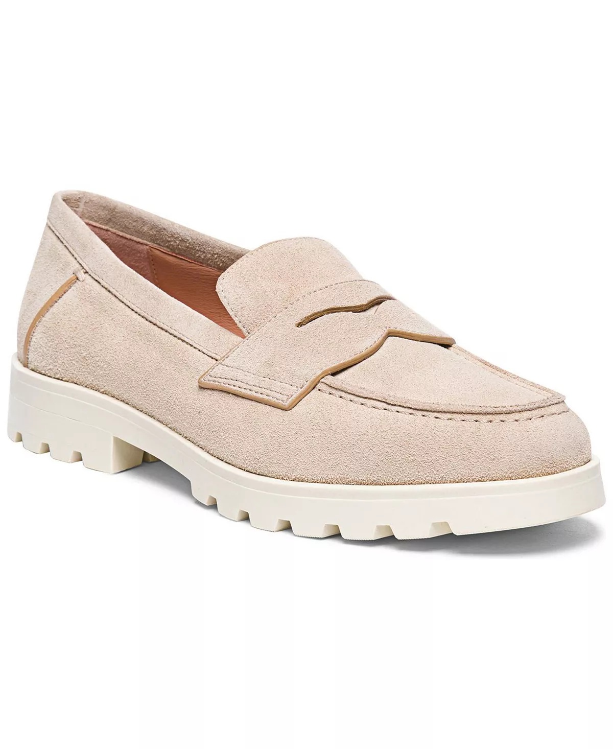 Women's Beige Nubuck LugSole Loafer - 1