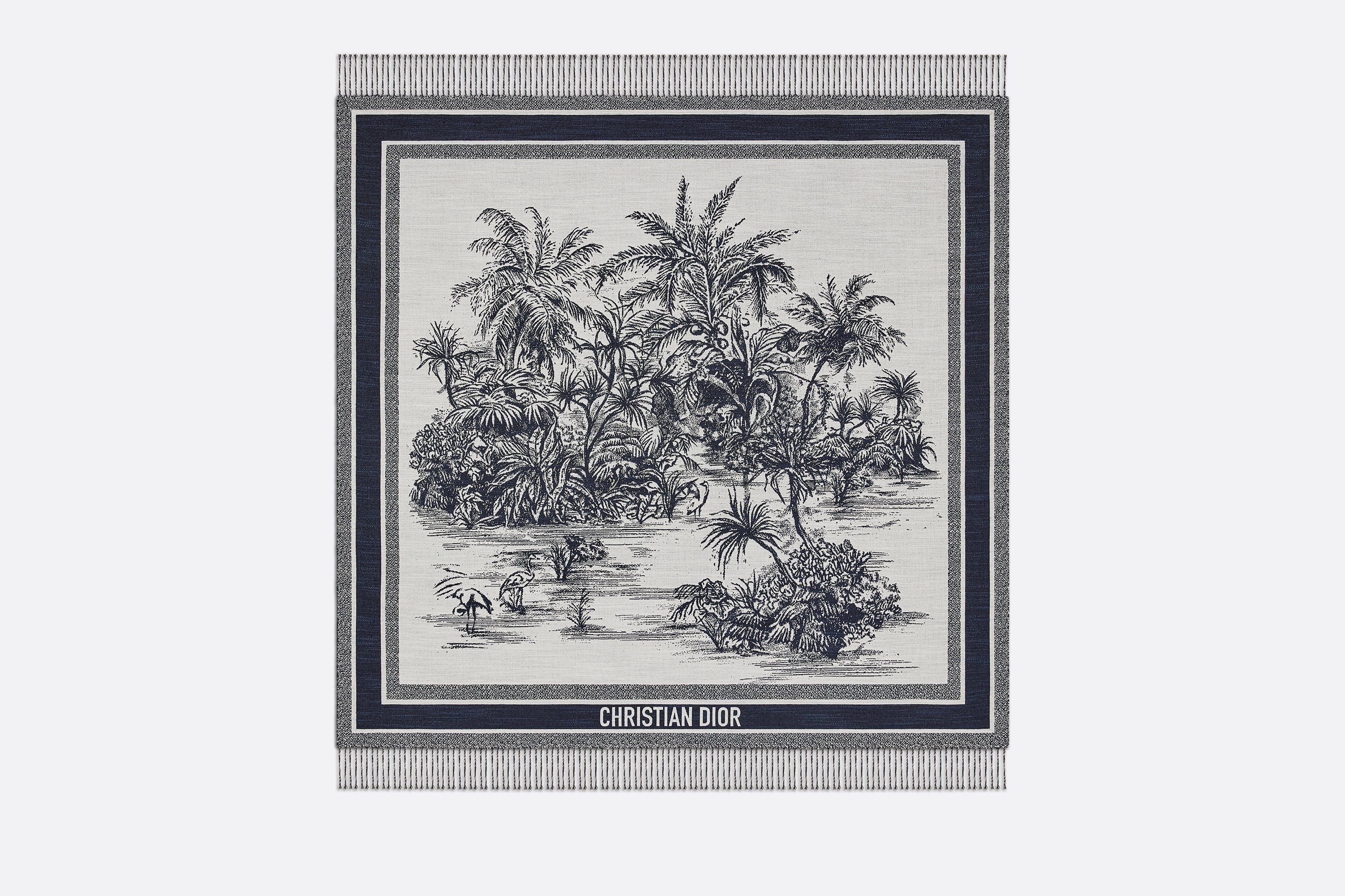 Toile de Jouy Palms Summer Blanket - 2