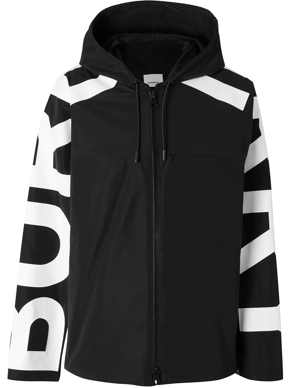 logo-print hooded jacket - 1