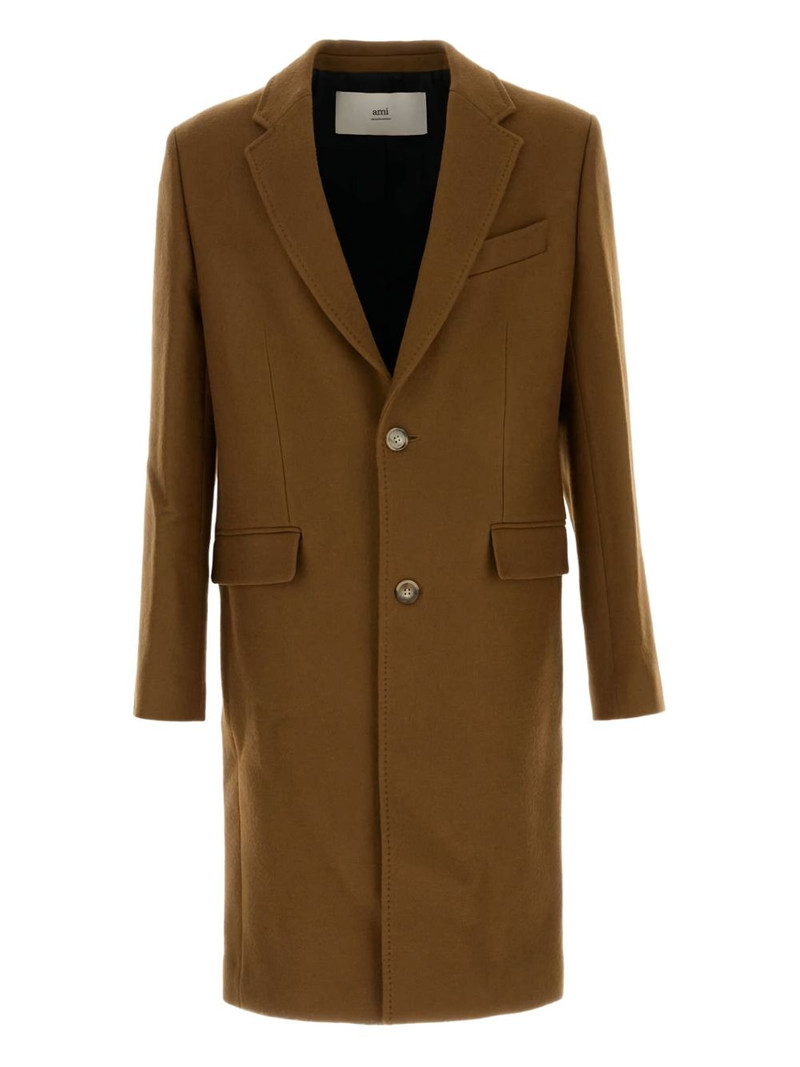virgin wool single-breasted coat 1