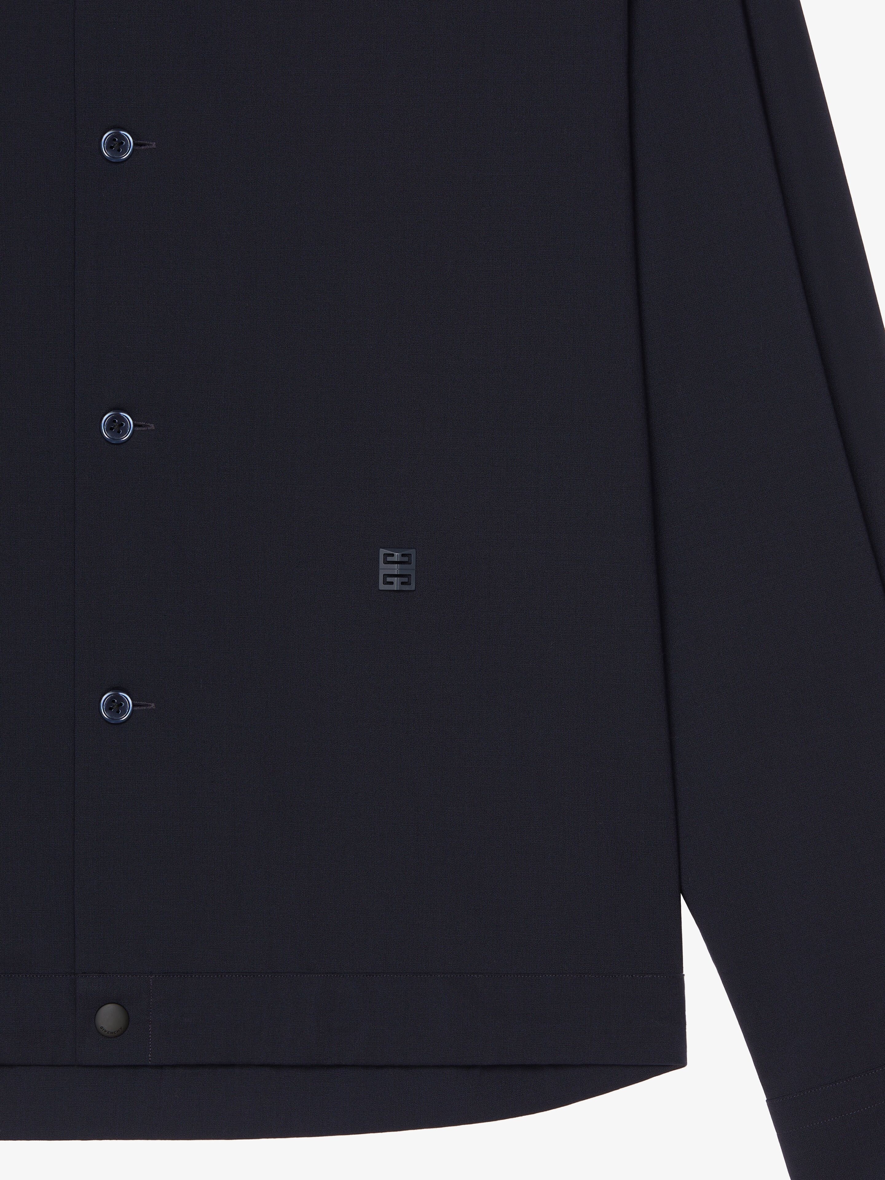 OVERSHIRT IN WOOL POPLIN WITH 4G DETAIL - 5