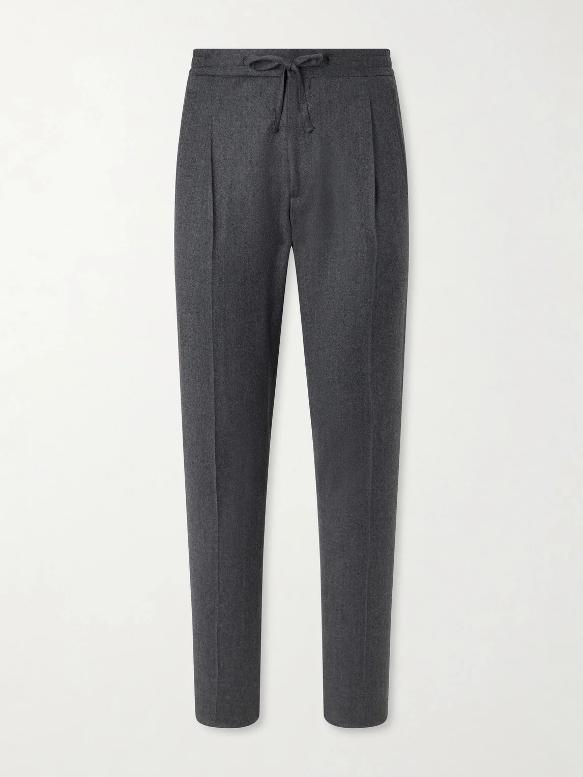 Straight-Leg Wool and Cashmere-Blend Flannel Trousers - 1