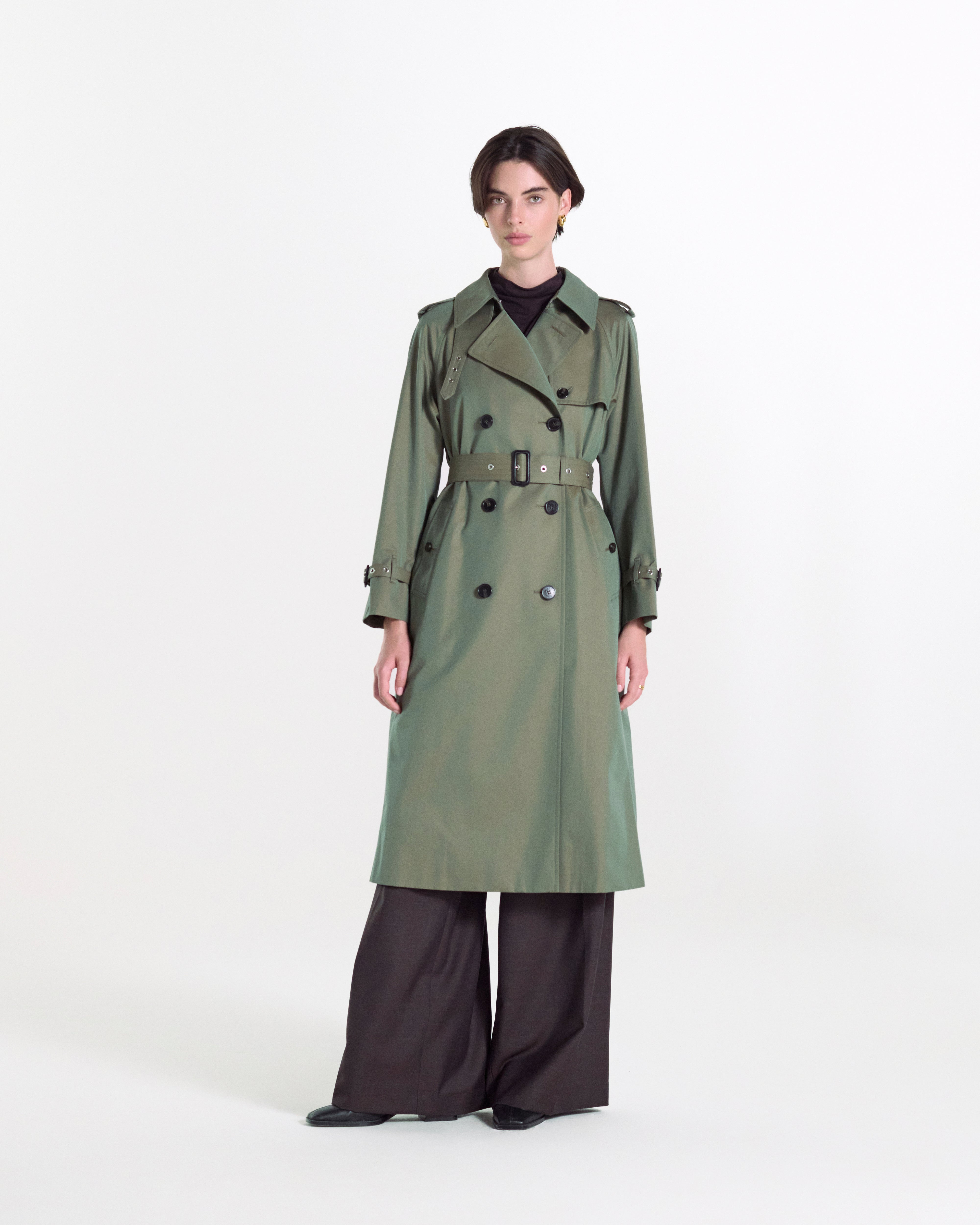 Forrest Gabardine Double Breasted Trench Coat - 5