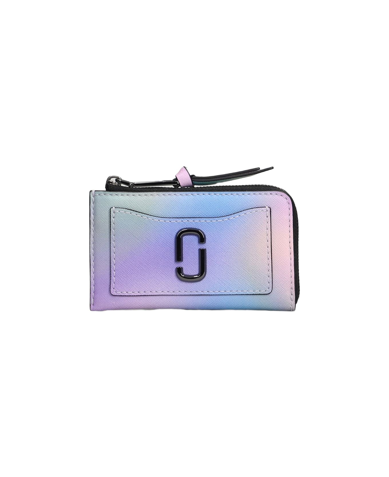 The Top Zip Multi Wallet In Multicolor Leather - 1