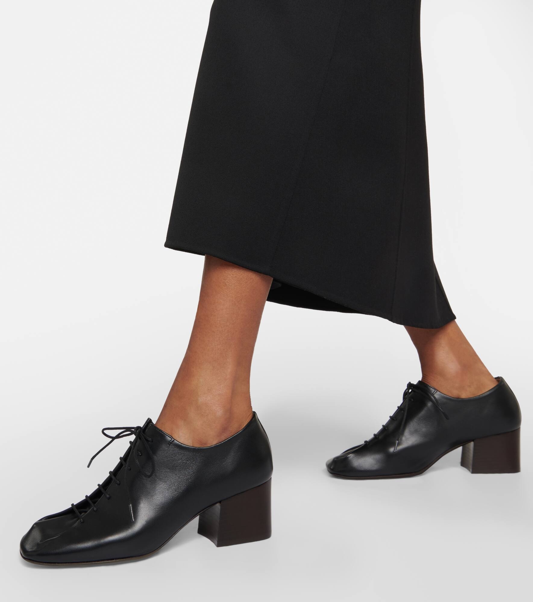 Souris Derby leather pumps - 4