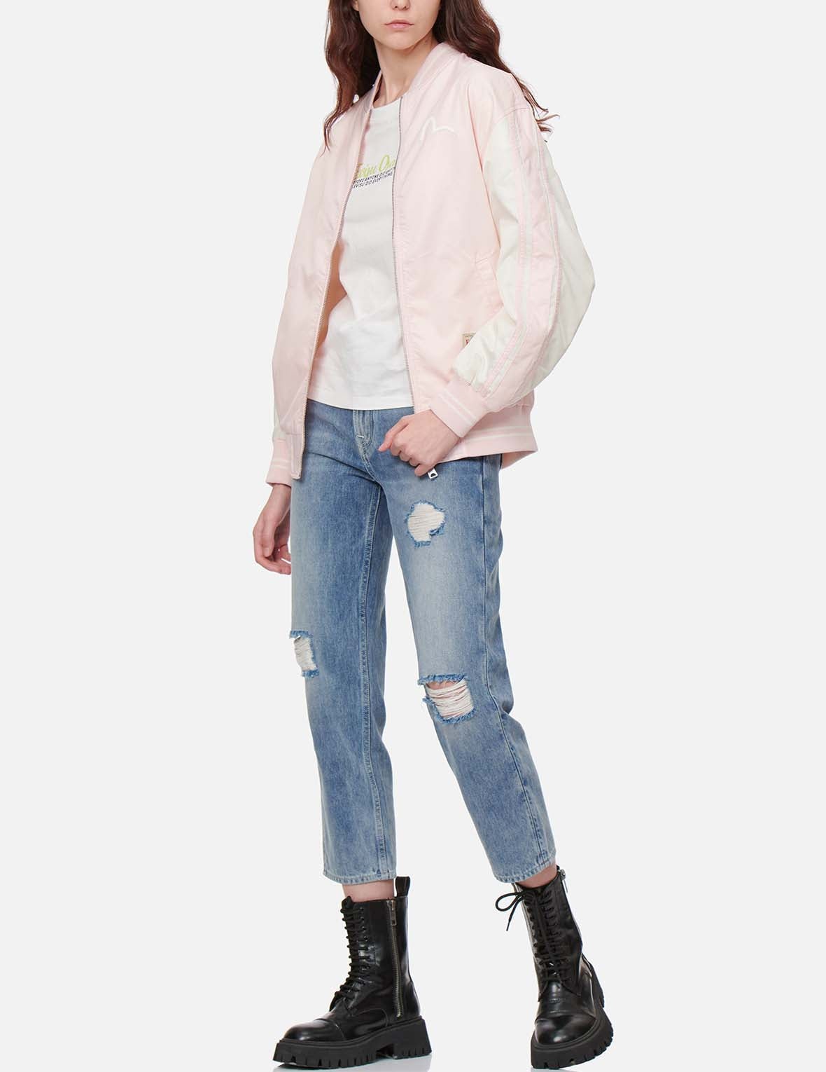Deconstructed Godhead Embroidery Bomber Jacket - 6