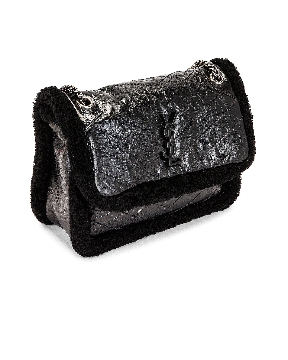 Medium Niki Shearling Chain Bag - 4