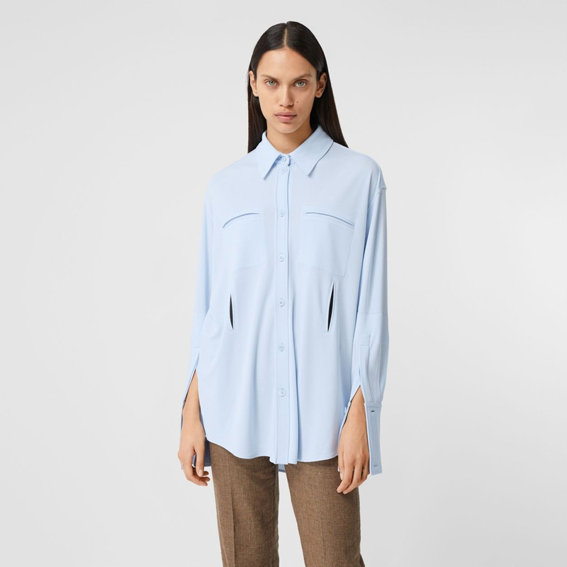 Sash Detail Jersey Oversized Shirt 6