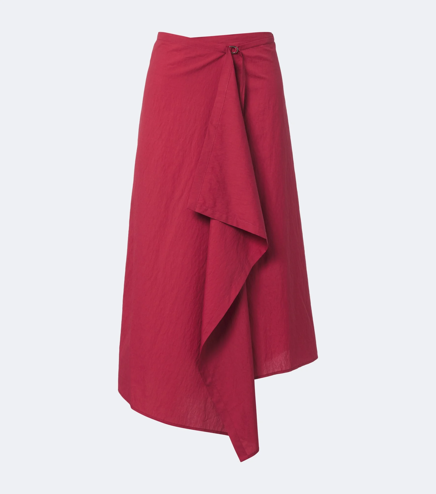 Draped cotton-blend wrap skirt - 1