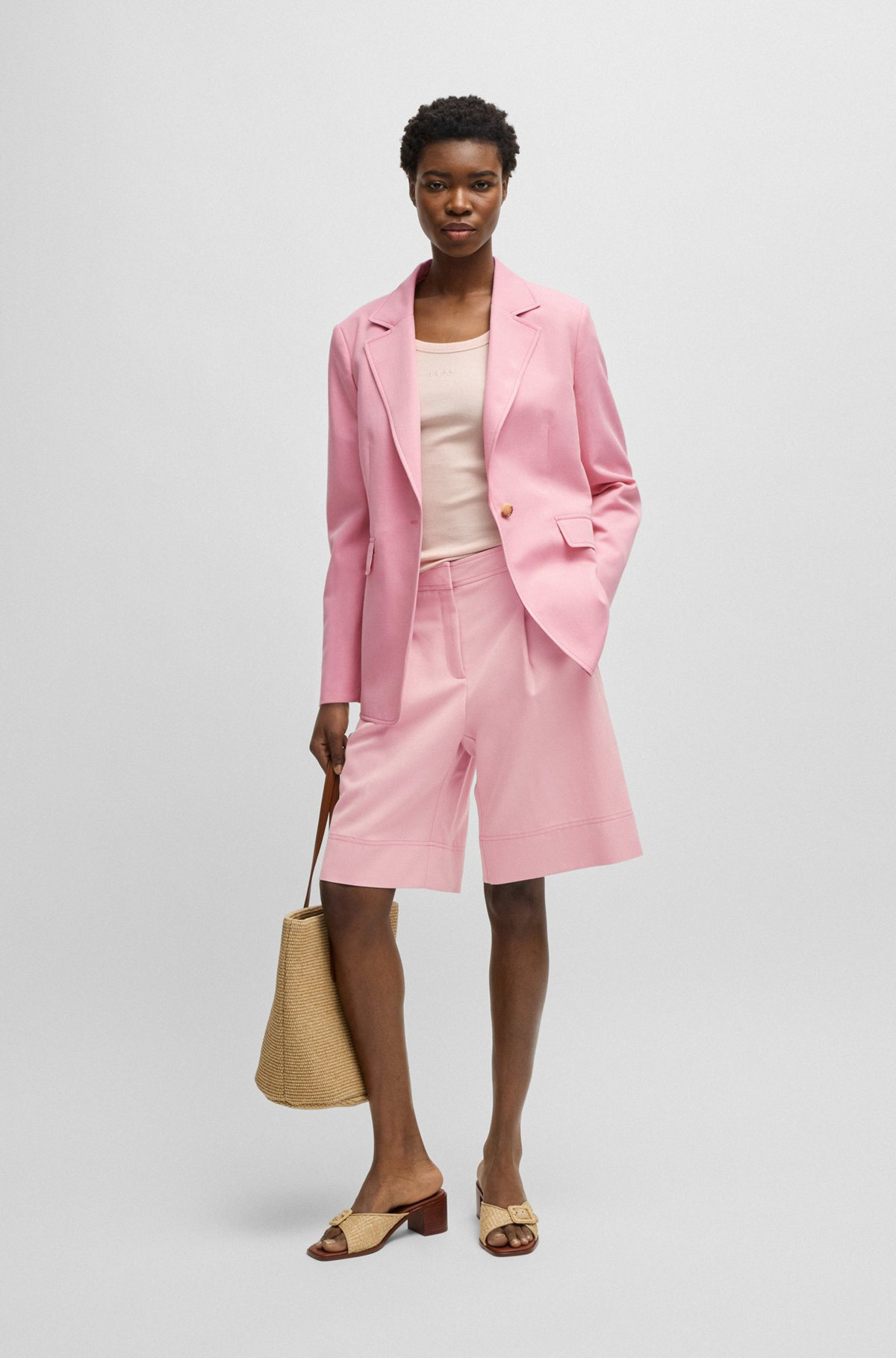 SINGLE-BREASTED BLAZER WITH NOTCH LAPELS - 3