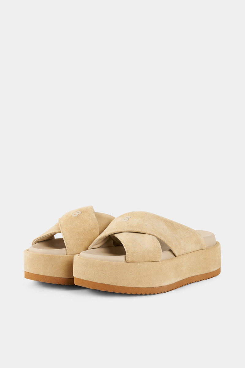 Sorrento platform sandals in Beige 4