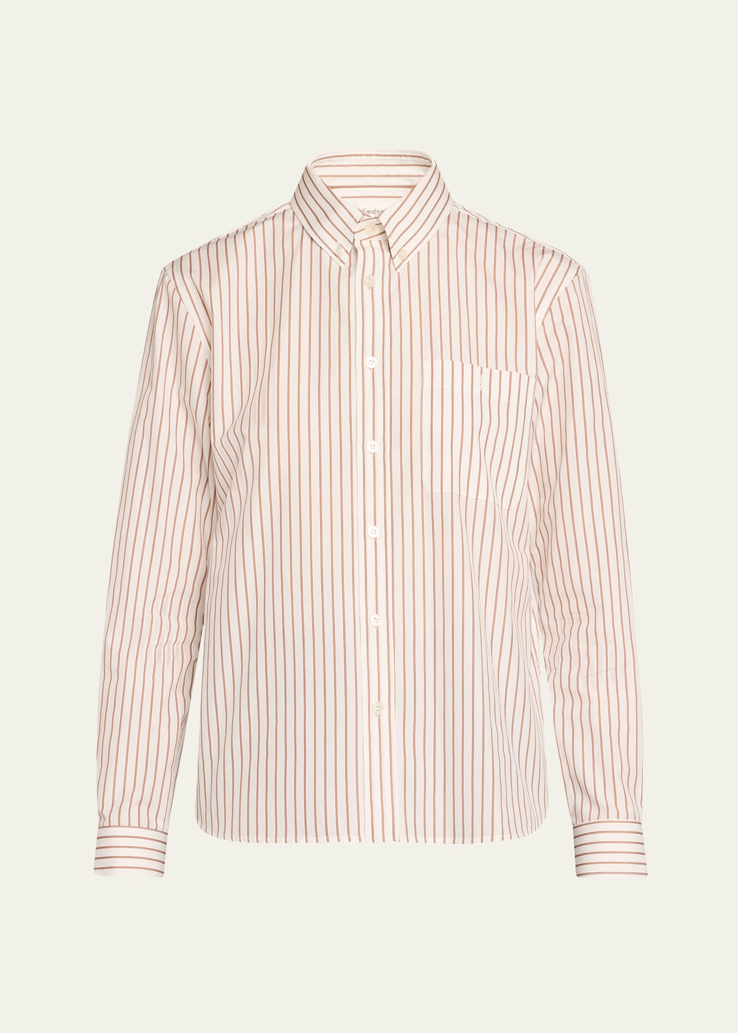 Shrunken Striped Button Down Shirt - 1