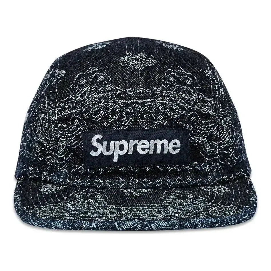 Supreme Bandana Jacquard Denim Camp Cap 'Indigo' SS25H86-INDIGO - 1