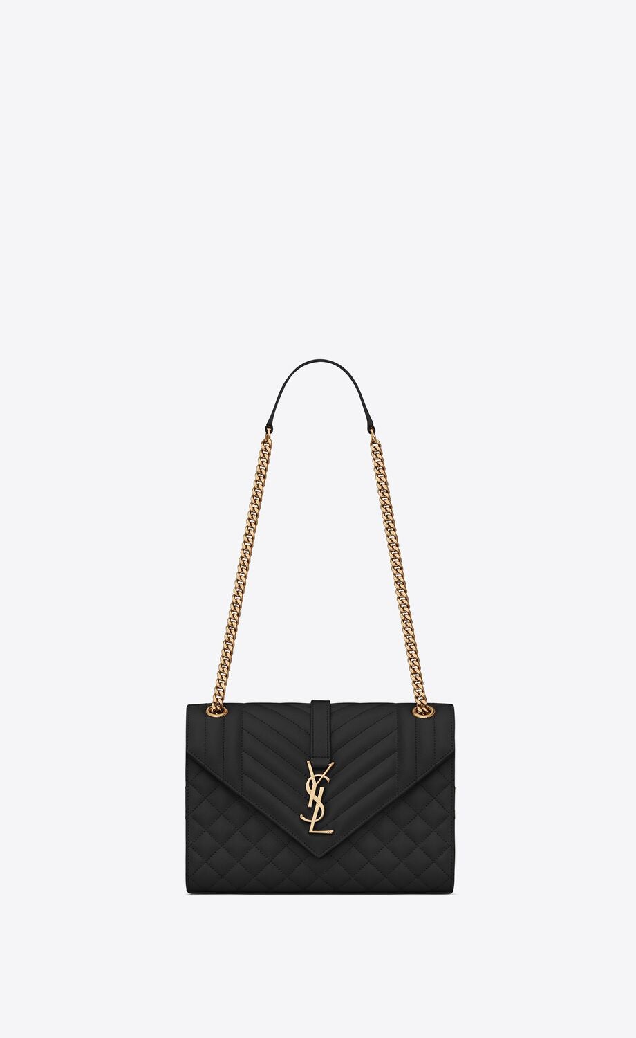 Saint Laurent Women Medium Envelope Quilted Leather Bag - 1