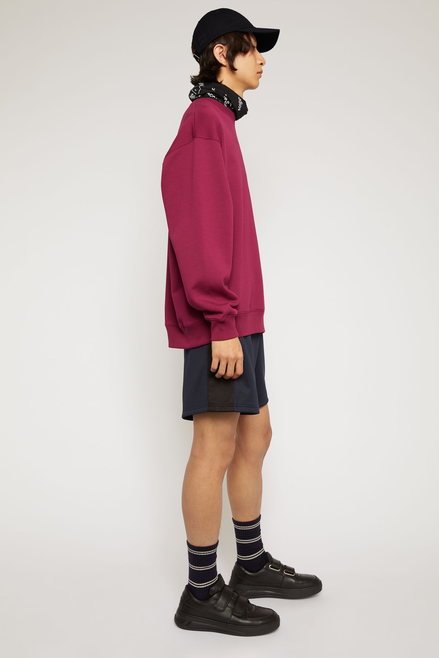 Oversized sweatshirt dark pink - 5