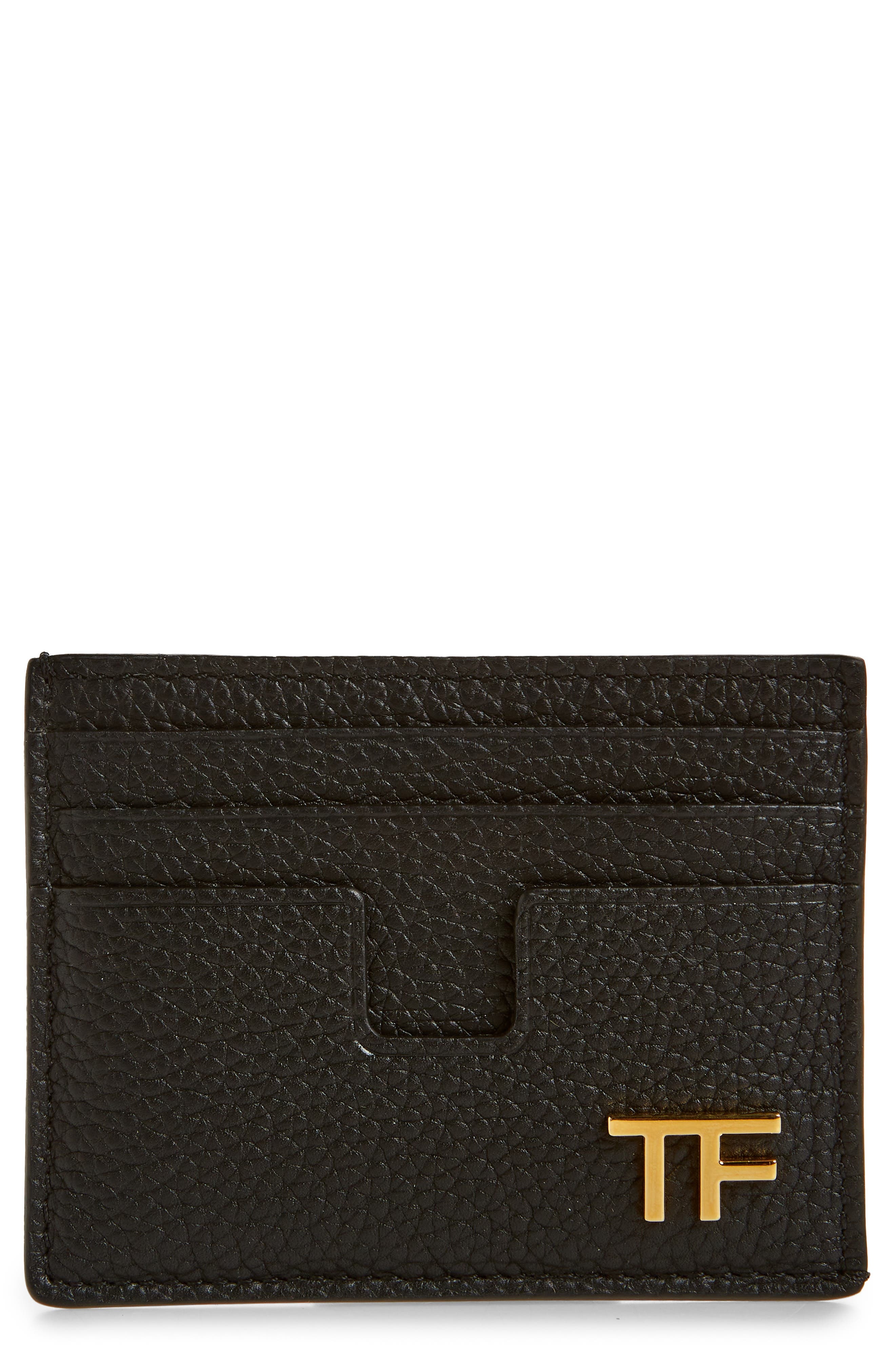 T-Line Soft Grain Leather Card Holder - 1
