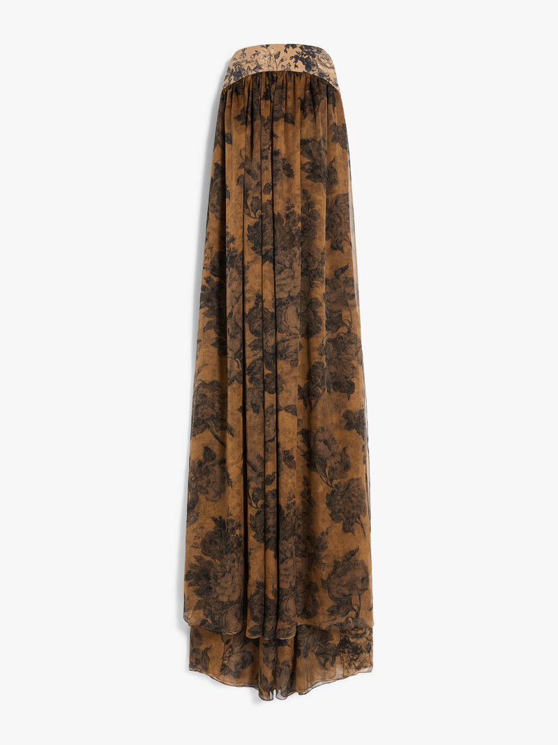 ACQUA1234 Patterned chiffon bustier dress 1