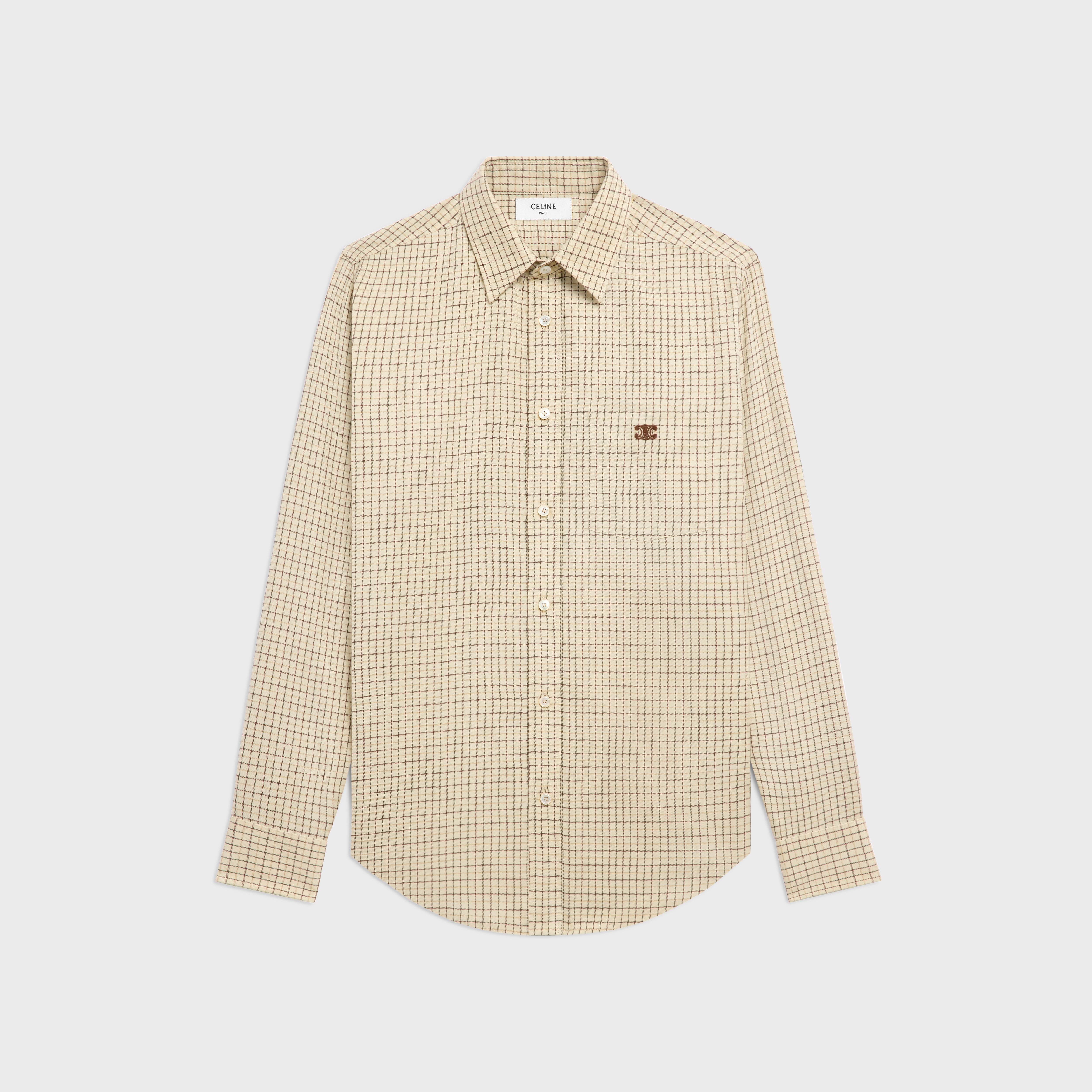 loose shirt in checked cotton - 1