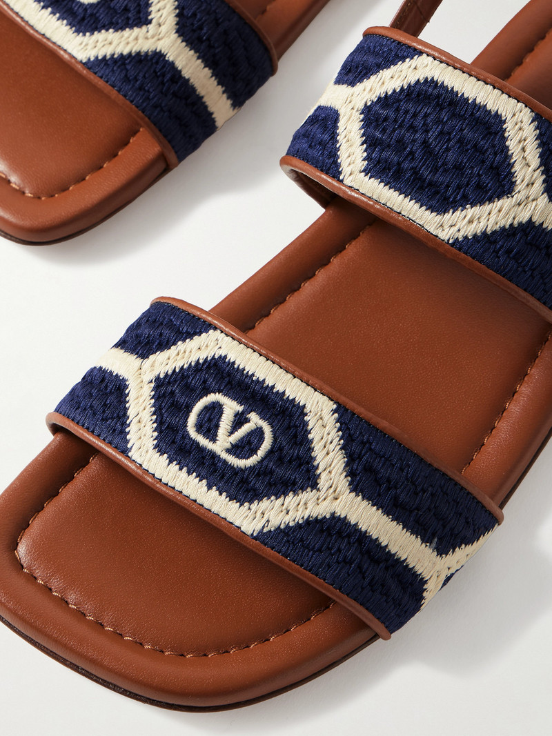 Embroidered Leather Sandals 4